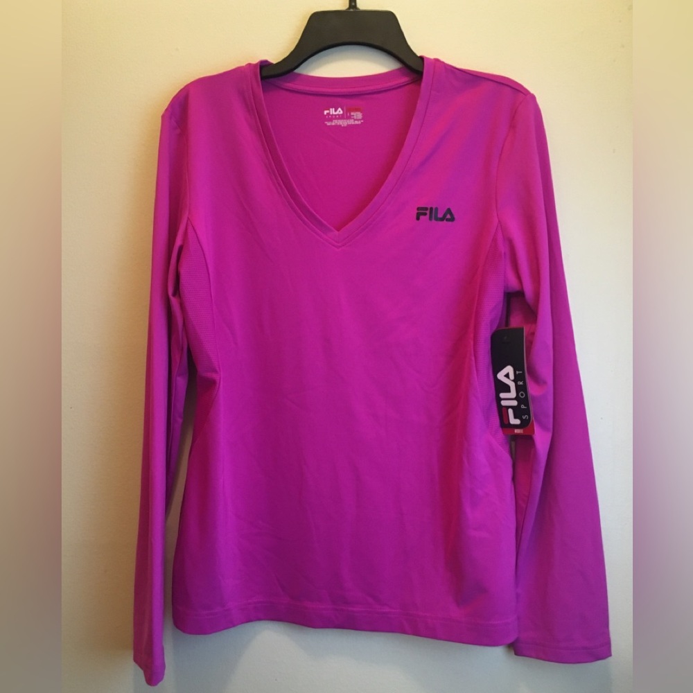 Fila Women's Vibrant Pink Long Sleeve Tee
